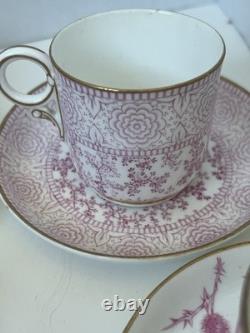 Antique 1883 Royal Worcester Demitasse Tea Set for Bailey Banks & Biddle As-Is