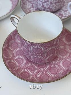 Antique 1883 Royal Worcester Demitasse Tea Set for Bailey Banks & Biddle As-Is