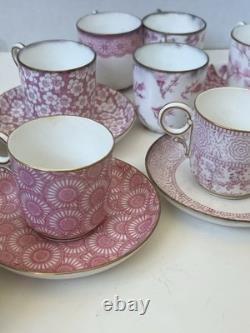 Antique 1883 Royal Worcester Demitasse Tea Set for Bailey Banks & Biddle As-Is