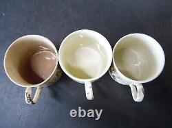 Antique 1883 Wedgwood Seaweed 4pc Demitasse Set