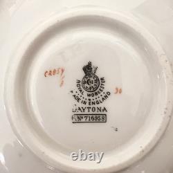 Antique 1920s Royal Worcester Daytona Red Demitasse Cups & Saucers, Set Of 12