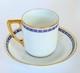 Antique 1924 Rosenthal Germany Demitasse Set Cobalt Gold Empire Pattern 5 Sets