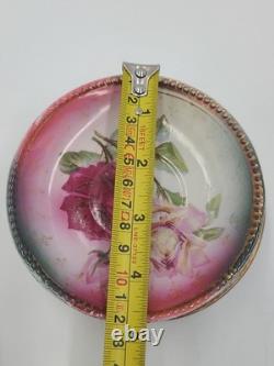 Antique 19th C C. S. Prussia Handpainted Demitasse Set 6 Cups Saucers Coffee Pot