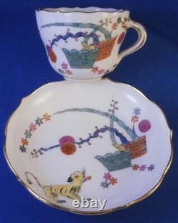Antique 19thC Meissen Porcelain Kakiemon Demitasse Cup & Saucer Porzellan Tasse