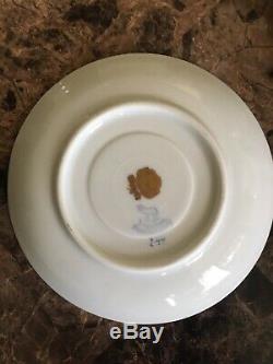 Antique Ambrosius Lamm Demitasse Scenic And Gold Demitasse Cup And Saucer