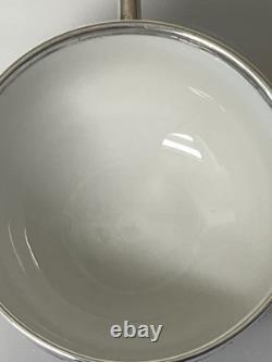 Antique Art Deco Rosenthal Silver Overlay Red Cup/ Saucer Demitasse 1 1/2 Selb