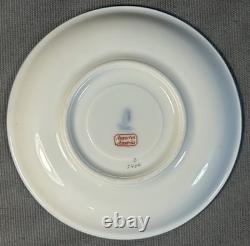 Antique Augarten Vienna Austria Demitasse Cup Saucer Set Cobalt Gold 5404 1930s