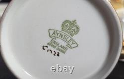 Antique Aynsley 5 Demitasse Cups & Saucers Sets Pompadour Pink C1728 c1891