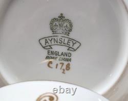 Antique Aynsley 5 Demitasse Cups & Saucers Sets Pompadour Pink C1728 c1891