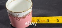 Antique Aynsley 5 Demitasse Cups & Saucers Sets Pompadour Pink C1728 c1891