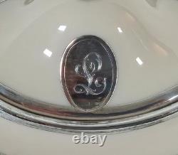 Antique Belleek Lenox Silver Overlay Coffee Pot Set + 6 Demitasse Cups & Saucers
