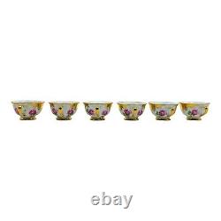 Antique Bone China Tea Espresso Demitasse Cups Saucers Set 24KT 12 Piece ITALY