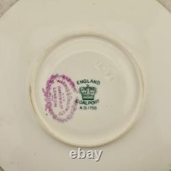 Antique C1890 Victorian Coalport cobalt blue gilt pattern demitasse cup & saucer
