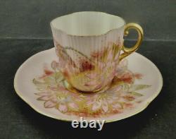 Antique CAC Belleek Demitasse Cup & Saucer, Nouveau