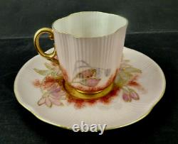 Antique CAC Belleek Demitasse Cup & Saucer, Nouveau