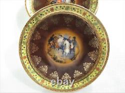 Antique Carlsbad Fine Porcelain Demitasse Teacups & Saucers