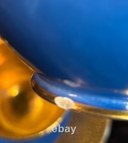 Antique Carlton Works, Stoke on Trent, England, Demitasse Coffee Set Blue Gold