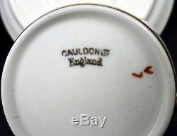 Antique Cauldon English Demitasse Cup & Saucer Ornately Gilded