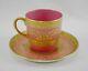 Antique Cauldon Ltd. Demitasse Gilt Pink Cup & Saucer (1904-1920)