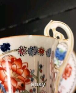 Antique Coalport 5 Demitasse Cups & 6 Saucers Kakiemon Tiger Dragon Pattern RARE