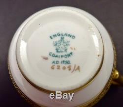 Antique Coalport Cup & Saucer Demitasse Hand Enameled & Rich Gilding