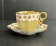 Antique Coalport England Heavy Gold Jeweled Demitasse And Saucer Set