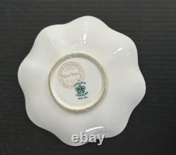 Antique Coalport England Heavy Gold Jeweled Demitasse and Saucer Set