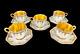 Antique Coalport Gold & White Demitasse Cups & Saucers Set 0f 6 Ovington Bros