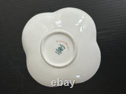 Antique Coalport HP Landscape Gold Encrusted Jeweled Demitasse and Saucer Set