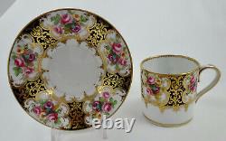 Antique Crown Staffordshire Demitasse Cup & Saucer, Made for Tiffany