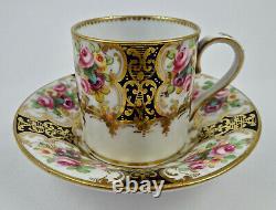 Antique Crown Staffordshire Demitasse Cup & Saucer, Made for Tiffany