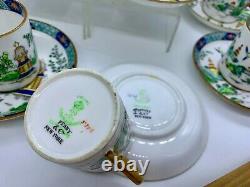 Antique Crown Staffordshire Willow Chinese Tiffany Demitasse Cup Saucer Set 24