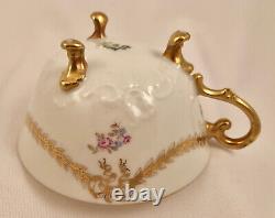 Antique D & C Limoges Demitasse Cup & Saucer, Footed