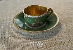 Antique DRESDEN Demitasse Cup & Saucer