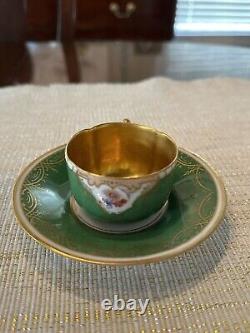 Antique DRESDEN Demitasse Cup & Saucer