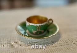 Antique DRESDEN Demitasse Cup & Saucer