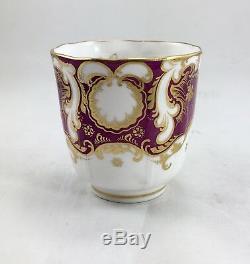 Antique Davenport Set Of Porcelain Demi Tasse Coffee Cups & Saucers (5 Pcs. Each)
