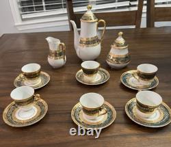 Antique Demitasse Coffee/ Tea Service Full Set by C. P. Limoges France