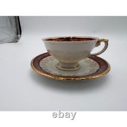Antique Demitasse Cup & Saucer Lot German Porcelain Gold Gilt Espresso Cups