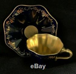Antique Demitasse Cup and Saucer Coalport England 1900 numbered AD 1750