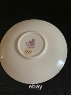 Antique Demitasse Royal Worcester Decorated With Bulls In Pasture Cup& Saucer