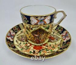 Antique Derby Demitasse Cup & Saucer, Persian Style
