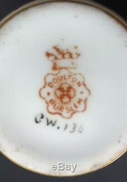 Antique Doulton Burslem Demitasse Cup & Saucer