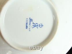 Antique Dresden Demitasse 1 Cup & 2 Saucer Courting Couple Hand Painted