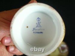 Antique Dresden Demitasse Cup & Saucer Courting Couple Hand Painted