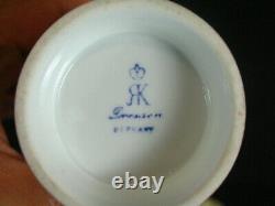 Antique Dresden Demitasse Cup & Saucer Courting Couple Hand Painted