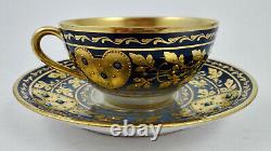 Antique Dresden Demitasse Cup & Saucer, Jeweled