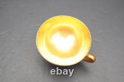 Antique Dresden Gold Gilded Footed Espresso/Demitasse Cup & Saucer