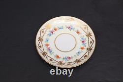 Antique Dresden Gold Gilded Footed Espresso/Demitasse Cup & Saucer