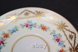 Antique Dresden Gold Gilded Footed Espresso/Demitasse Cup & Saucer